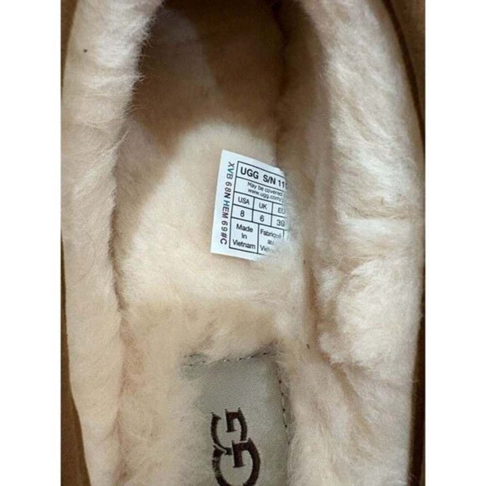 UGG Women's Lanah Clog Suede Platforms in Chestnut - Picture 5 of 6